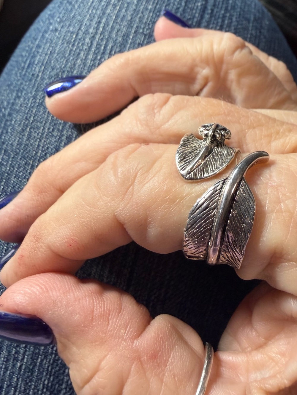 ✨ Solid 925 Sterling Silver Feather Wrap Ring – Adjustable (8g+) ✨